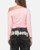 Ed Hardy Women's Hooked Aline Long Sleeve T-Shirt Pink