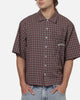 Worship Catharsis Box Crop Shirt Red Check