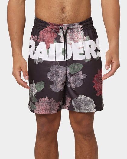 Majestic Athletic Las Vegas Raiders Digi Floral Camo Shorts Faded Black