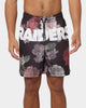Majestic Athletic Las Vegas Raiders Digi Floral Camo Shorts Faded Black