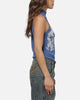 Ed Hardy Women's Dragon Knitted Top Washed Blue