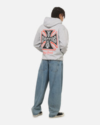 West Coast Choppers Choppers Cross Hoodie Grey Marle