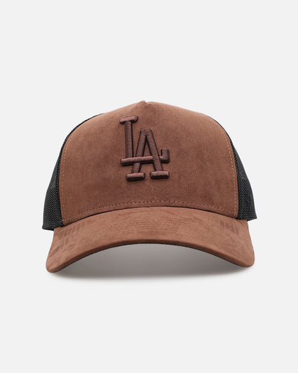 47 Brand Los Angeles Dodgers 'Tonal Suede' '47 Offside Trucker Snapback Chocolate