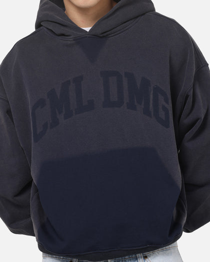Criminal Damage Sun Faded Hoodie Navy