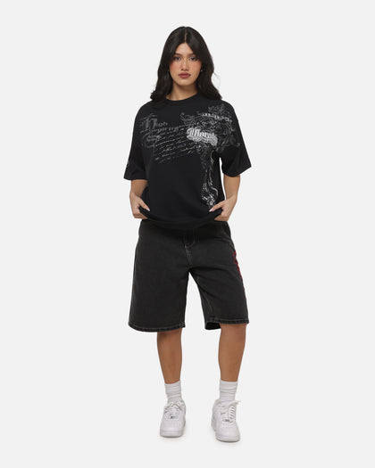 Worship Catharsis Box Crop T-Shirt Washed Black