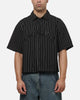 Ed Hardy Eagle Button Up Shirt Black Pinstripe