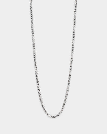 NXS 2.7MM Diamond Cut Curb Chain White Gold