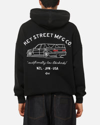 Key Street Low Standards Hoodie Black Acidwash