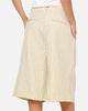Carre Heritage Pleated Shorts Off White Pinstripe