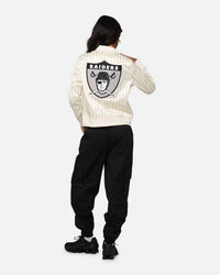 Pro Standard Women's Las Vegas Raiders Satin Jacket Eggshell/Grey