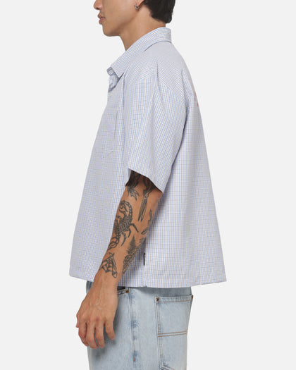 Carre District Woven Button Up Shirt Dusty Blue