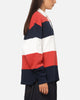 Tommy Jeans Relaxed Badge Stripe Rugby Shirt Navy
