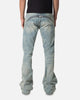 MNML D519 Zipper Flare Denim Jeans Vintage Blue