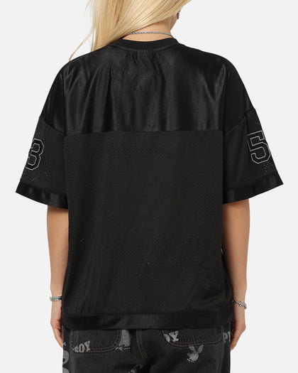 Playboy Boxy Football Jersey Black