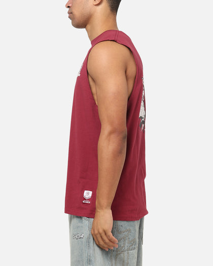 Bleacher Athletic Manly Warringah Sea Eagles NRL Adult Muscle T-Shirt Maroon
