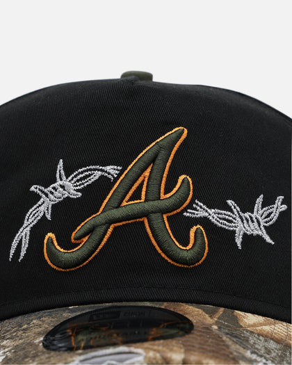 New Era Atlanta Braves 'Realtree Grit 2.0' 9FORTY A-Frame Snapback Black/Green/Orange