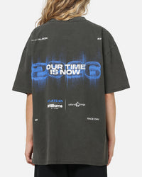 Culture Kings X Atlassian Williams F1 Team Alex Albon T-Shirt Black Acidwash