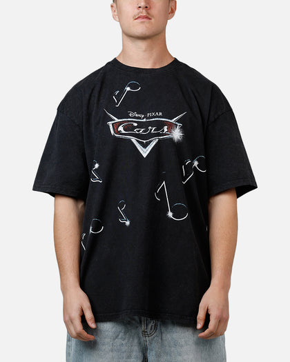 73Studio Disney And Pixar Cars DJ Vintage T-Shirt Black Acidwash