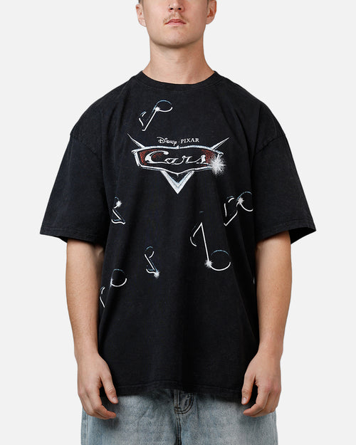 73Studio Disney And Pixar Cars DJ Vintage T-Shirt Black Acidwash