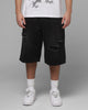 Loiter Distressed Jorts Black