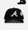 New Era Atlanta Braves 'Satin Flower' 9FORTY A-Frame Snapback Black/Pink