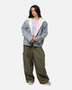 Saint Morta Sherpa Boxy Denim Jacket Superwash Blue