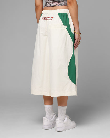 Loiter Club Classic Track Shorts White/Green