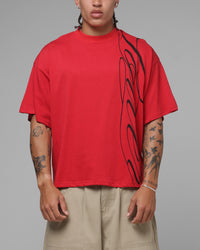 Loiter Script T-Shirt Red