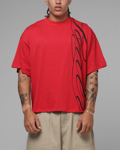 Loiter Script T-Shirt Red