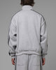 Loiter Hybrid Track Quarter Zip Grey Marle