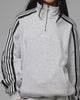 Loiter Hybrid Track Quarter Zip Grey Marle