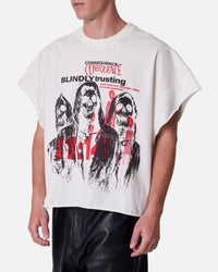MNML Grim Cutoff Muscle T-Shirt Off White