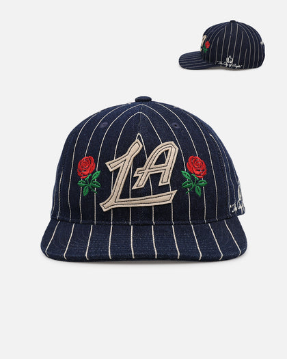 Mitchell & Ness Los Angeles Dodgers 'Vintage Denim Stripes' Pro Pinch Snapback Denim Blue