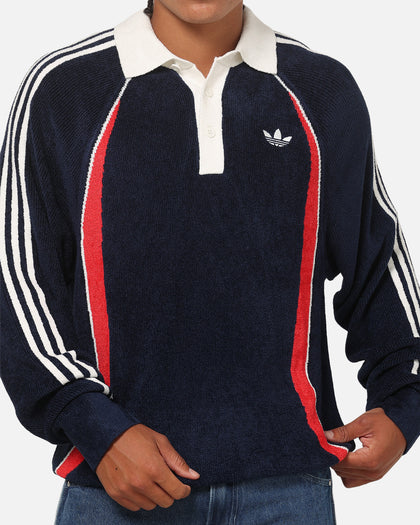 Adidas Retro Remix Teamgeist Long Sleeve Polo Night Indigo