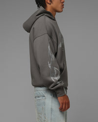 Loiter Atlantic Rhinestone Hoodie Charcoal