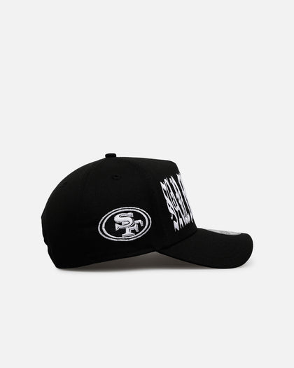 New Era San Francisco 49ers 'Oversized Gothic Script Crown' 9FORTY A-Frame Snapback Black/White