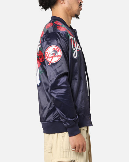 Pro Standard New York Yankees Roses Satin Jacket Navy