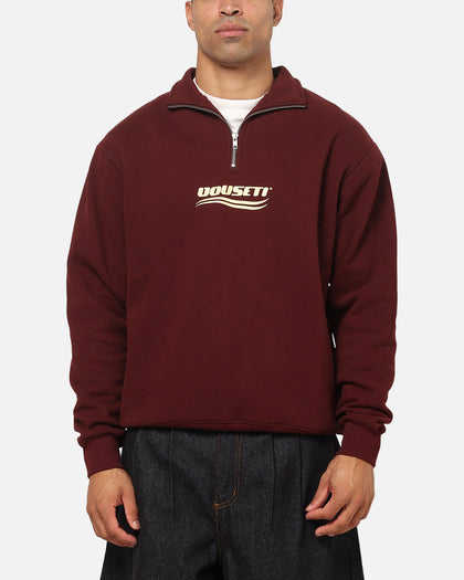 Vouseti Golf Wave Quarter Zip Crewneck Dark Plum