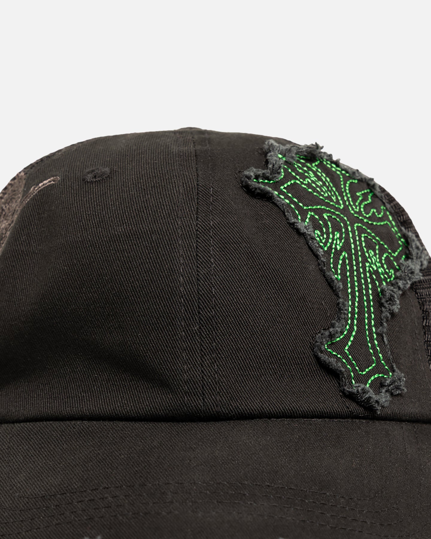 Ed Hardy Euro Distressed Trucker Snapback Black | Culture Kings