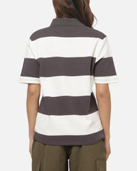 Carre Common Striped Polo Washed Black/Off White