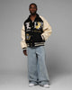 Loiter Heaven Varsity Jacket Black/Off White