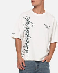 Mitchell & Ness Philadelphia Eagles Star Script Boxy T-Shirt Vintage White