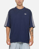 Adidas 3 Stripes Oversized T-Shirt Night Indigo
