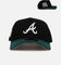 New Era Atlanta Braves 'Black Dark Green' 9FORTY A-Frame Snapback Black/Dark Green