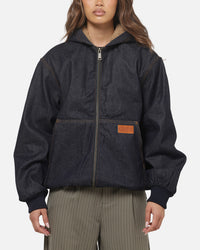 Carre Sherpa Lined Hoodie Raw Indigo