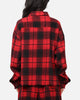 XXIII Plaid Long Sleeve Overshirt Red