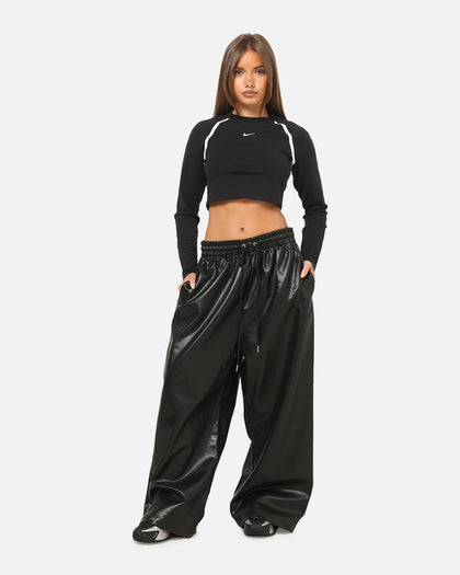 Jordan Women's Jumpman Flight Faux-Leather Pants Black