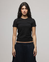 American Thrift Women's Shrunken T-Shirt Black