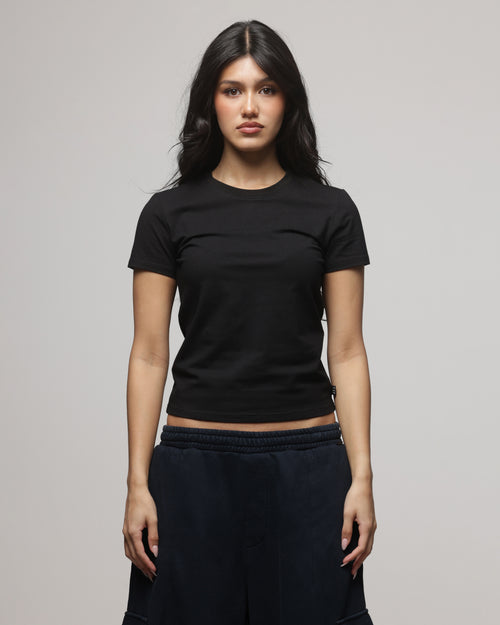 American Thrift Women's Shrunken T-Shirt Black