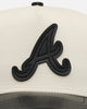 New Era Atlanta Braves 'Leather Visor' 9FORTY A-Frame Snapback Chrome White/Black